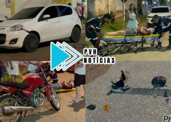 VÍDEO: Motorista sai de condomínio e derruba motociclista na Jatuarana