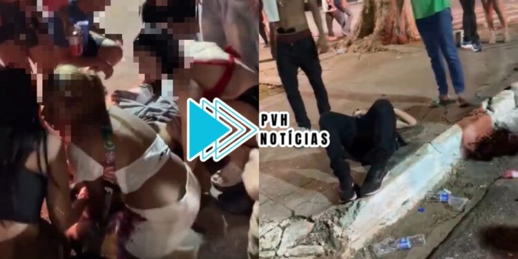 VÍDEO: Jovens são atacados a facadas durante festa de carnaval no centro