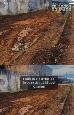 Parceria entre vereador Edimilson Dourado e Seinfra garante limpeza em ponto crítico do Caladinho