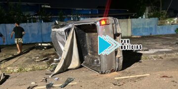 URGENTE: Acidente com capotamento deixa três feridos no centro de Porto Velho