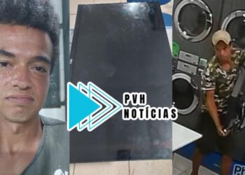 AÇÃO RÁPIDA: Ladrão filmado furtando TV em lavanderia é preso após vender aparelho em boca de fumo