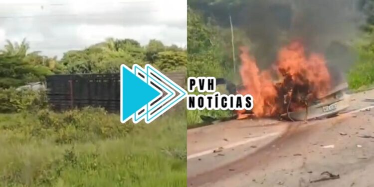 URGENTE: Colisão entre carro de passeio e carreta deixa quatro mortos na BR-364