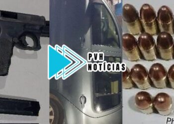 CAIU: Foragido é preso com pistola após roubar carro no centro de Porto Velho