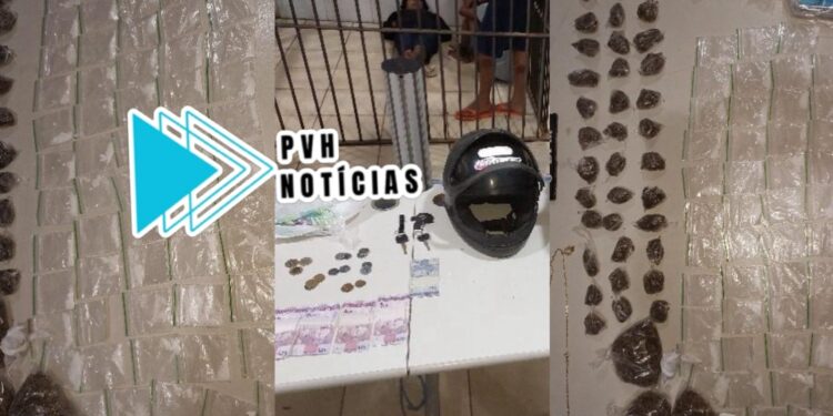 TRÁFICO: PM faz cerco em boca de fumo e prende quadrilha com 100 porções de drogas