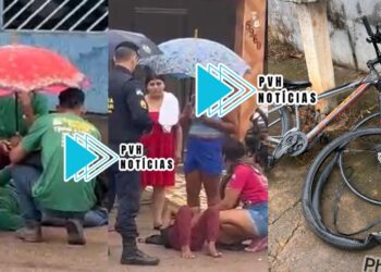 URGENTE: Motociclista e criança ficam feridos em atropelamento na zona sul