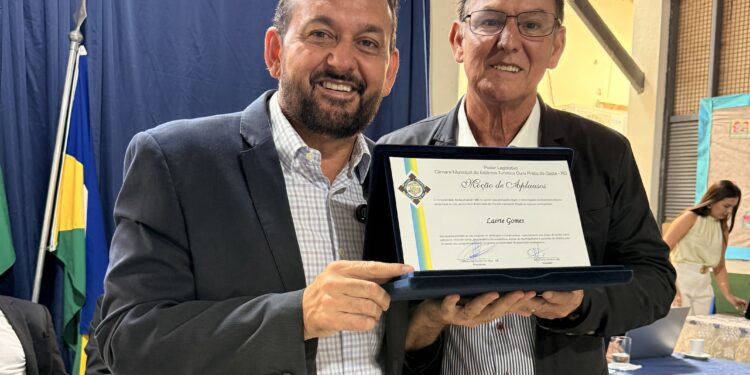 Laerte Gomes recebe moção de aplausos em Rondominas e reforça compromisso com o desenvolvimento de RO