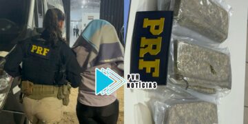 URGENTE: Passageira de táxi é presa com 4kg de maconha na BR-364
