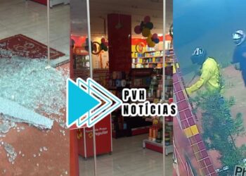 VÍDEO: Bandidos arrombam farmácia e furtam R$3.500 reais na zona leste