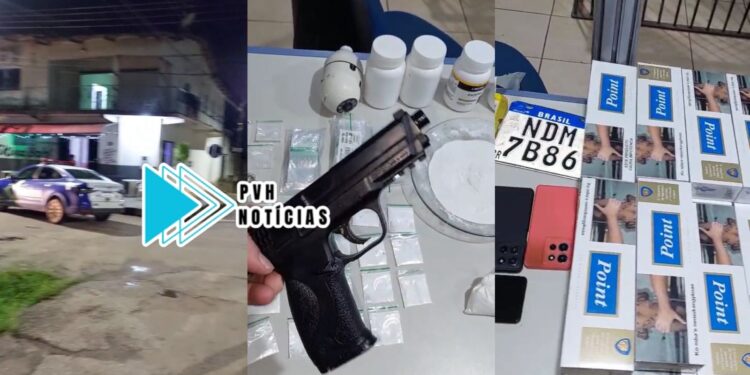 FACHADA: Equipe do sgt Machado prende casal e comparsa com drogas em bar usado como boca de fumo no Caladinho