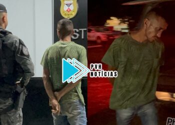 TREMEU NA BASE: Foragido fica nervoso com viatura e acaba preso pelo BPChoque