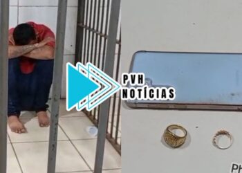 FLAGRANTE: Criminoso é preso após sair de terreno baldio com celular roubado na zona leste