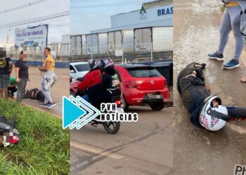 URGENTE: Carro avança preferencial e atropela motociclista na zona leste