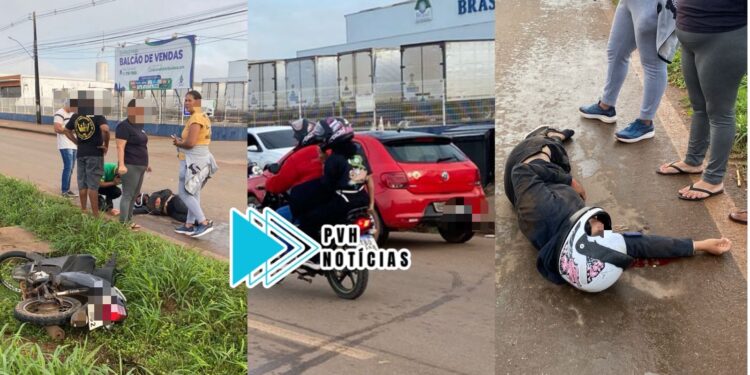 URGENTE: Carro avança preferencial e atropela motociclista na zona leste