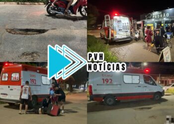 VÍDEO: Motoboy sofre queda em buraco e tem celular furtado na zona leste