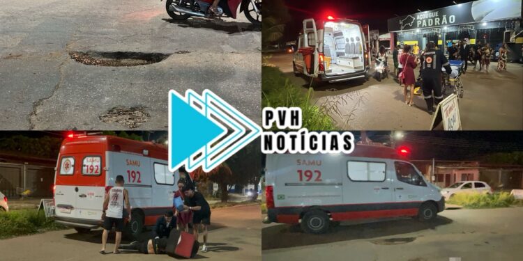 VÍDEO: Motoboy sofre queda em buraco e tem celular furtado na zona leste