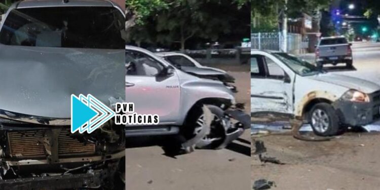 NO CENTRO: Motorista de Hilux é preso embriagado após acidente na Carlos Gomes