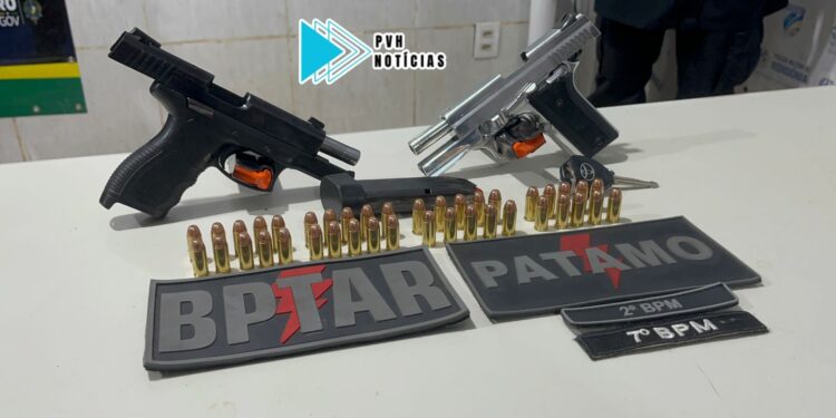 URGENTE: BPTAR prende dupla com pistolas em Hilux na zona leste