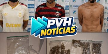 TRÁFICO: Força Tática do 9º prende trio com drogas em boca de fumo na zona sul
