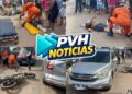 URGENTE: Motociclista quebra perna em batida traseira com carro na zona leste