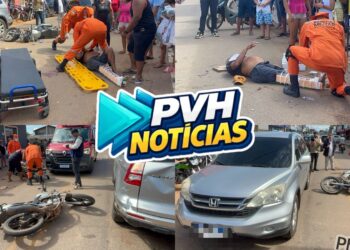 URGENTE: Motociclista quebra perna em batida traseira com carro na zona leste