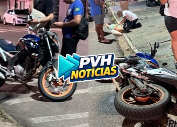 URGENTE: Motorista de Prisma foge após atropelar e deixar motociclista no centro
