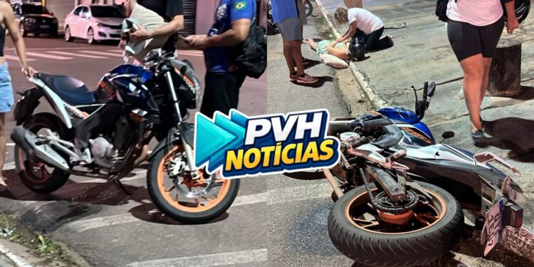 URGENTE: Motorista de Prisma foge após atropelar e deixar motociclista no centro