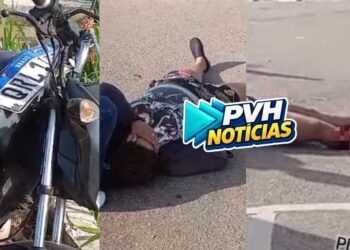 VÍDEO: Motorista foge após causar grave acidente e deixar motociclista com perna dilacerada