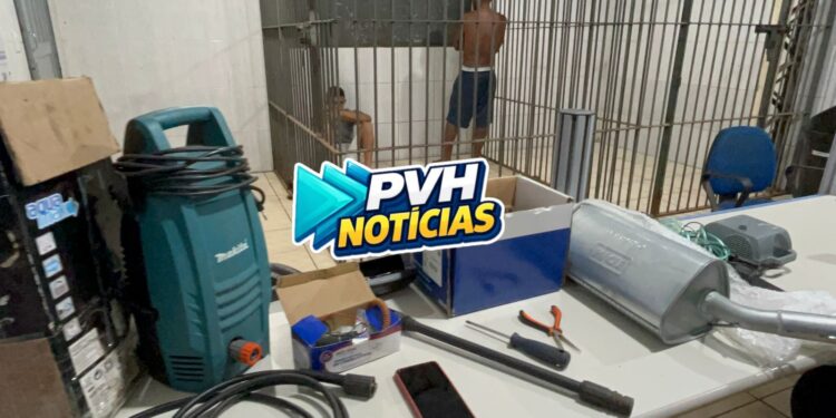 Equipe do sgt Machado prende dupla com peças furtadas de loja na zona leste