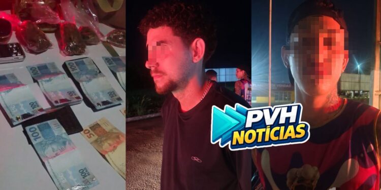 NA BRISA: PM flagra dupla com drogas e dinheiro dentro de carro na BR-364