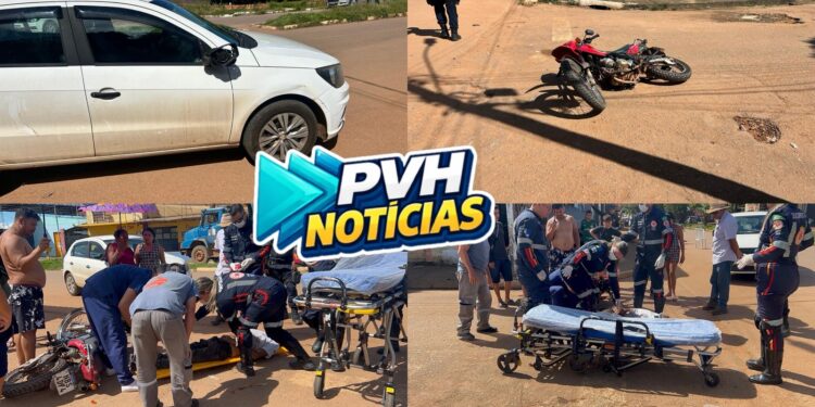 URGENTE: Idoso é intubado após grave acidente entre carro e moto no Igarapé