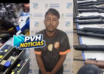 VÍDEO: “Satanás” é preso com 12 carabinas após furto na Pantanal em Porto Velho