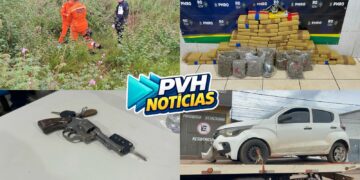 ATUALIZADA: Perseguição termina com suspeito baleado e grande apreensão de drogas em Porto Velho