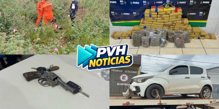 ATUALIZADA: Perseguição termina com suspeito baleado e grande apreensão de drogas em Porto Velho