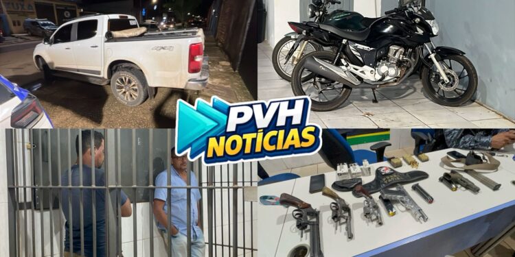 URGENTE: Força Tática do 1º prende dupla com seis armas e munições em Porto Velho
