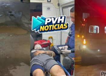 URGENTE: Carro desvia de buraco na rua e bate de frente com moto ocupada por casal na leste