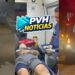 URGENTE: Carro desvia de buraco na rua e bate de frente com moto ocupada por casal na leste