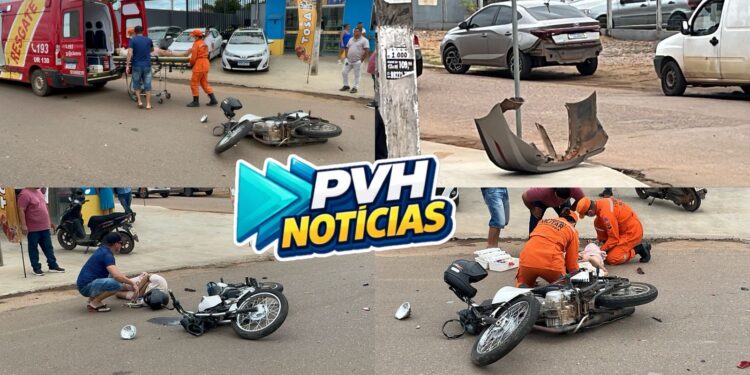 URGENTE: Carro faz conversão e causa grave acidente com motociclista na zona leste