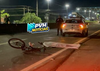 URGENTE: Ciclista morre e piloto de moto fica ferido em atropelamento na BR-364