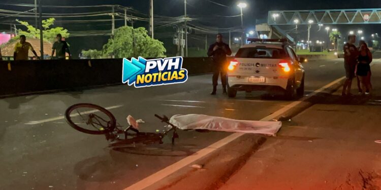 URGENTE: Ciclista morre e piloto de moto fica ferido em atropelamento na BR-364