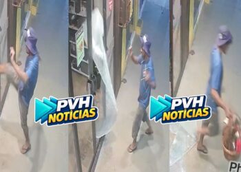 VÍDEO: Criminoso quebra vidro e invade loja da Cacau Show na região central de Porto Velho