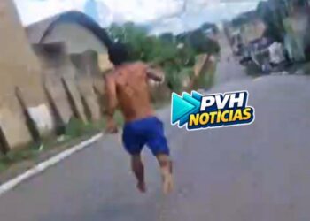 VÍDEO: Foragido sai correndo, mas é preso pela equipe do sgt Rocha no centro