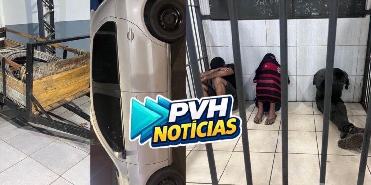 Três homens são presos por suspeita de furto de fios de energia em Porto Velho