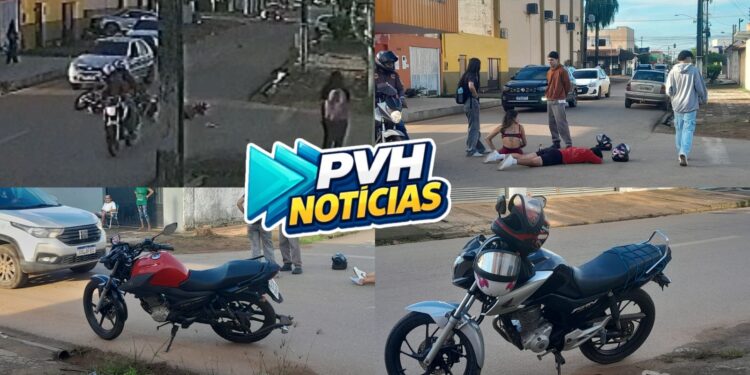 VÍDEO: Batida entre motos deixa duas mulheres feridas na zona sul