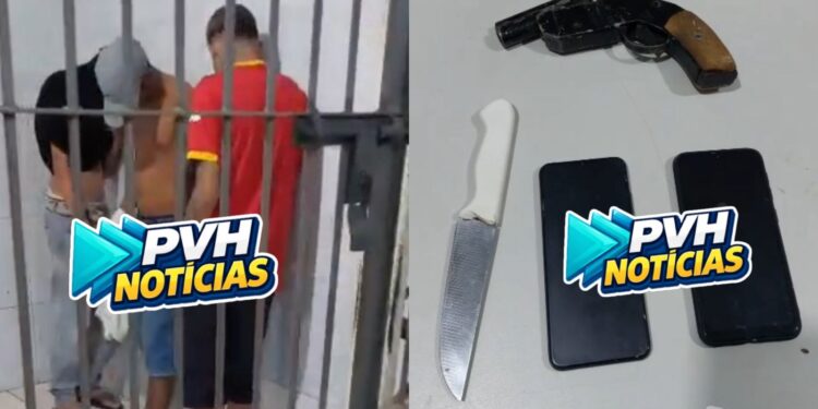 VÍDEO: PM evita roubos e apreende trio de adolescentes do CV com arma no centro