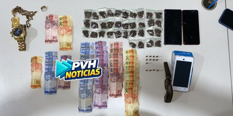 Trio é detido com drogas, dinheiro e arma artesanal na zona Leste de Porto Velho