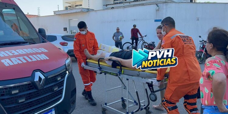 URGENTE: Moto aplicativo capota e passageira sofre fratura exposta no centro