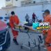 URGENTE: Moto aplicativo capota e passageira sofre fratura exposta no centro