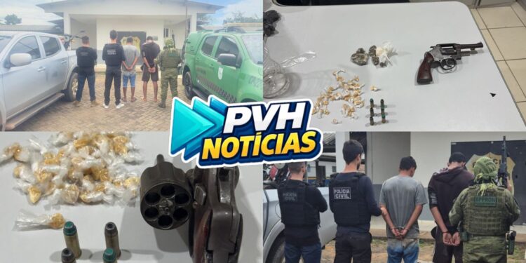 CAIU: “Neymar” e comparsa são presos com drogas, arma e moto adulterada em ação da Polícia Civil em Porto Velho