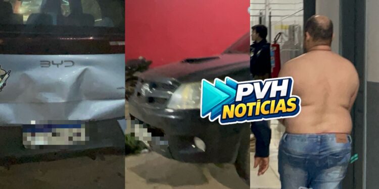 NO SEMÁFORO: Motorista de Hilux é preso embriagado após acidente com carro de aplicativo na leste