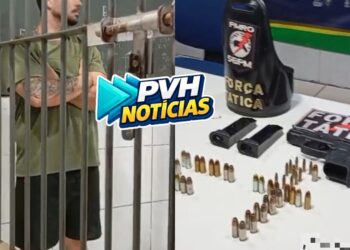 RECUPERADA: Força Tática prende homem com pistola furtada na zona leste de Porto Velho
